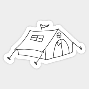 Hand drawn Camping Outdoor Tent Sticker